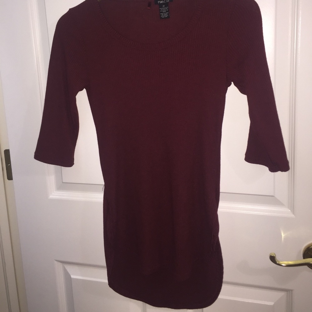 Burgundy blouse